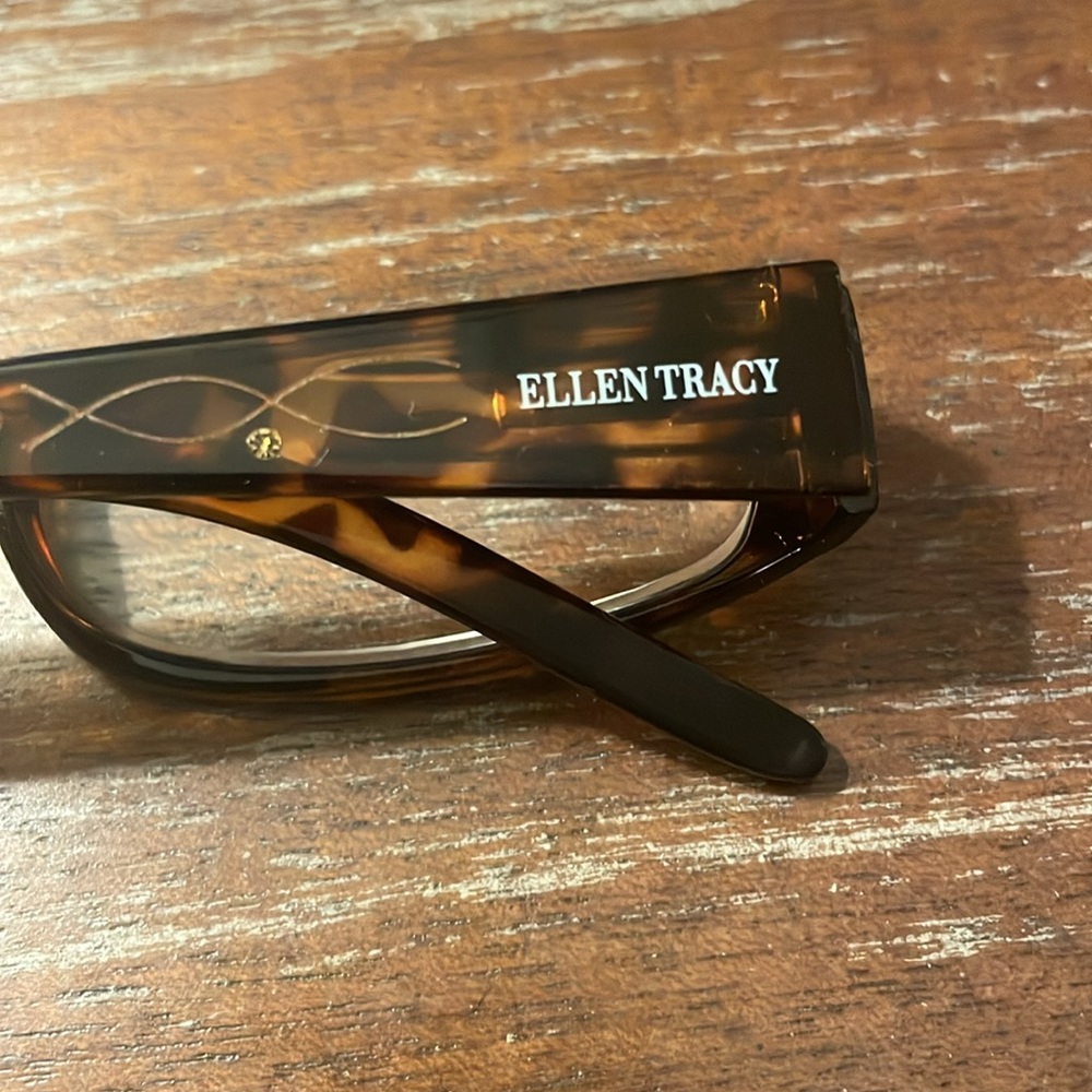 Ellen Tracy Brown Tortoise Rectangular Eyeglasses… - image 4